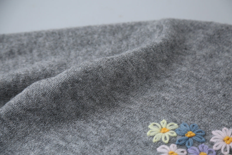 【LD11038】實拍立體小花針織衫251202