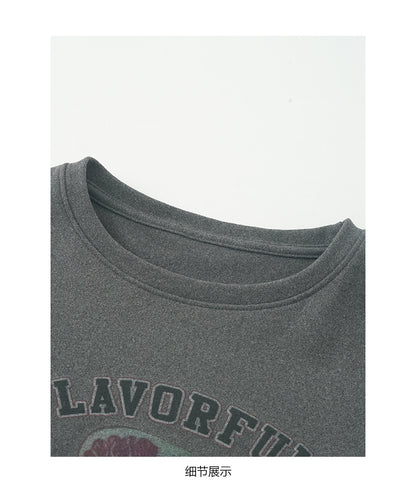 【H5497】實拍德絨加厚磨毛長袖T恤251118