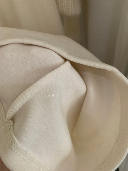 【L1185】實拍檸檬秋冬簡約羊絨抽繩直筒休閒褲251117