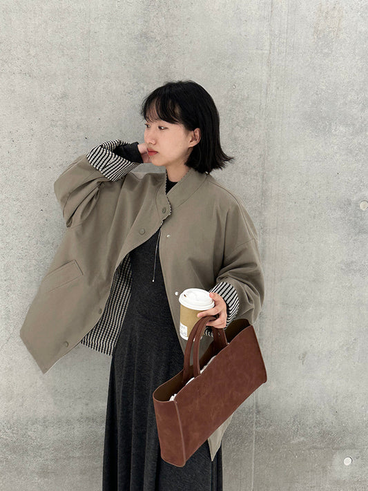 【cim1228】實拍韓國高級天絲棉雙面可穿黑白格風衣外套251030