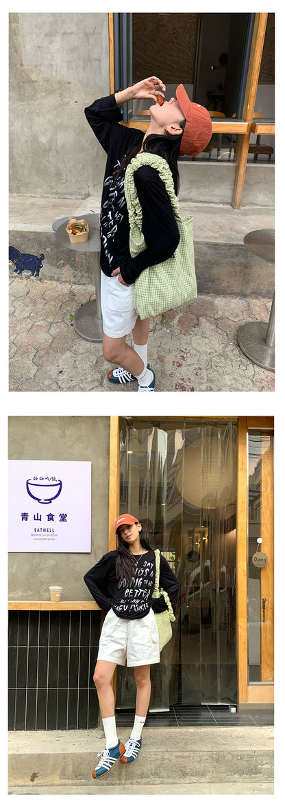【H5182】實拍棉質工裝抽繩鬆緊腰口袋短褲250415