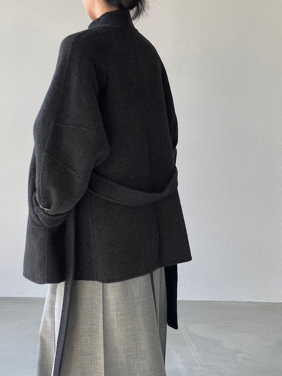 【cimzD6616】實拍高級大氣款雙面羊毛呢廓形外套大衣（100羊毛）251120