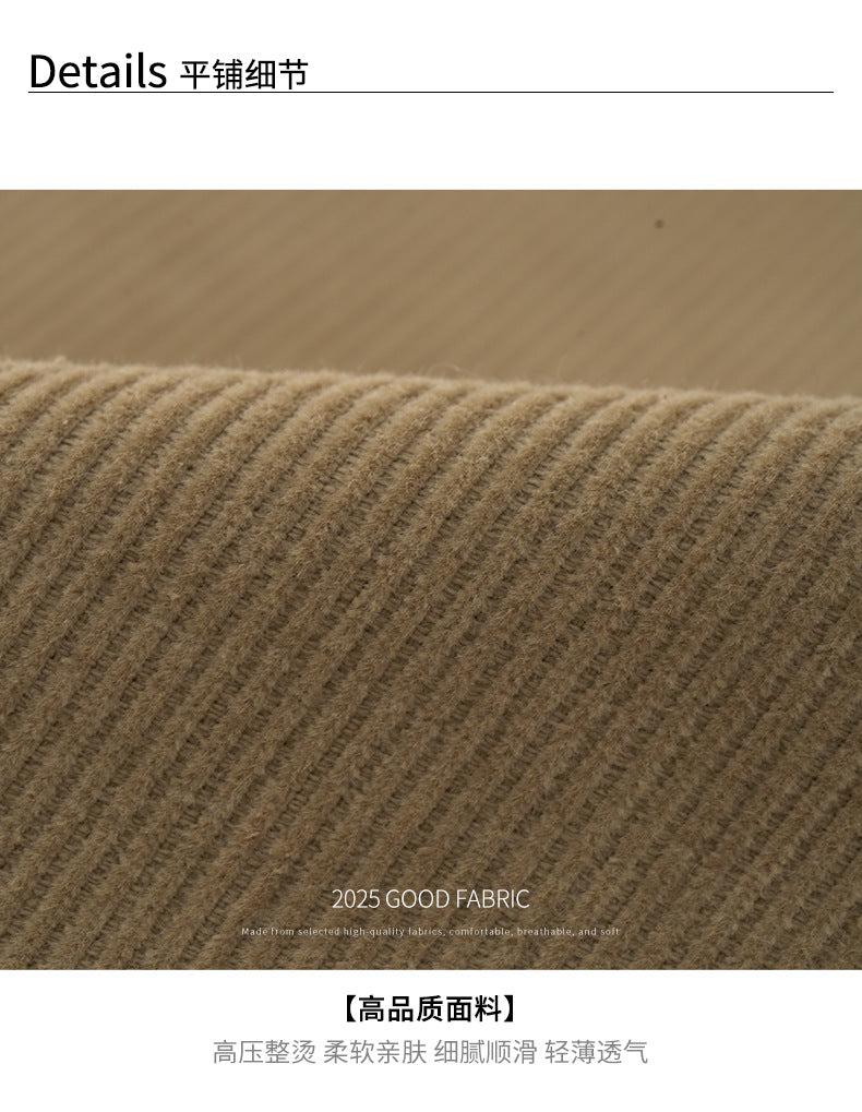 【H5500】實拍 復古燈芯絨加厚夾棉大衣外套251118