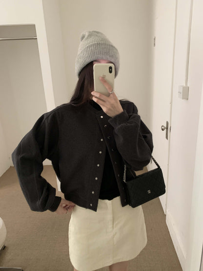 【H567】實拍秋冬挺版圓領棒球服外套251021