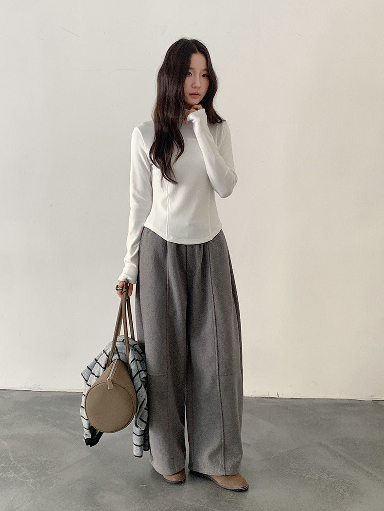 【LD11047】實拍休閒加絨加厚彎刀褲251202