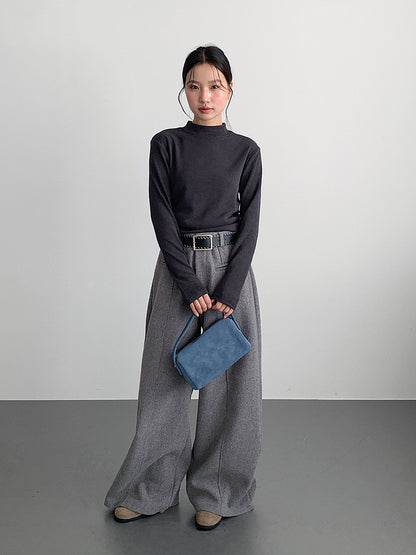 【LD11011】實拍S~XL設計感毛呢西裝闊腿褲251110