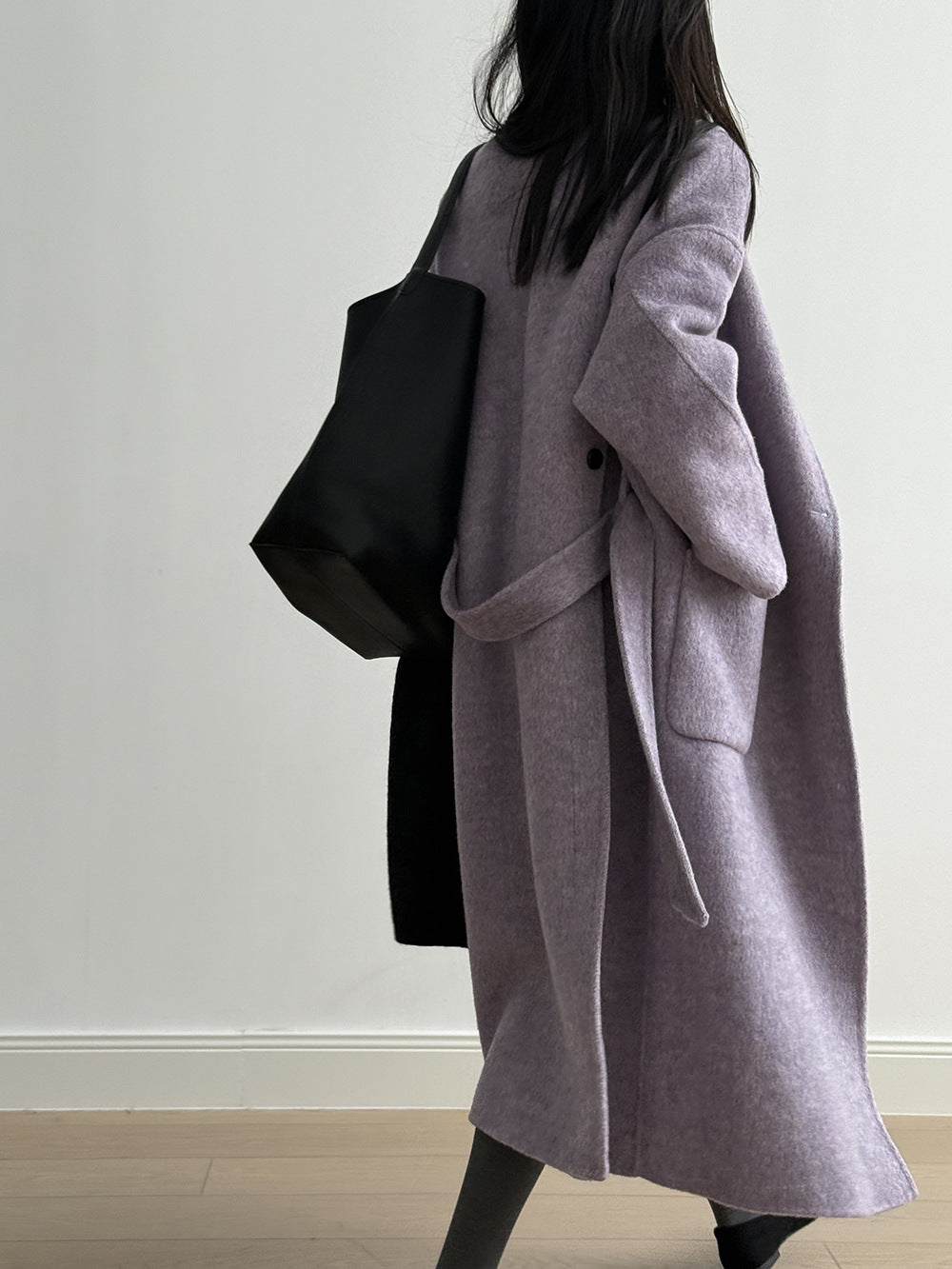 【Y25527】實拍高單質感雙面羊毛呢立領大衣（棉羊毛68%)251106