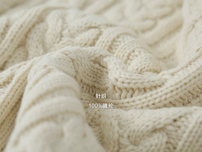 【LD11003】實拍冬季加厚麻花長袖圓領毛衣251110