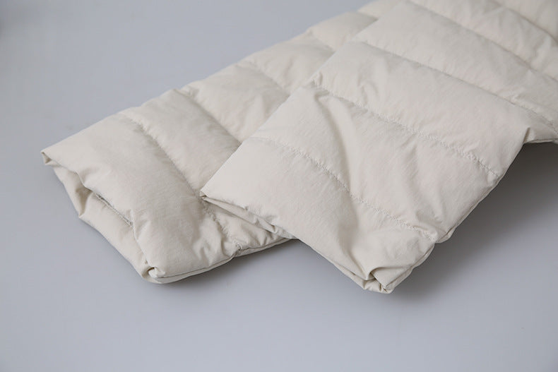 【LD11067】實拍簡約設計保暖立領含絨棉服外套（白鴨絨50%)
251209