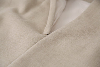 【LD11070】實拍氣質毛呢A字傘裙＋腰帶251209