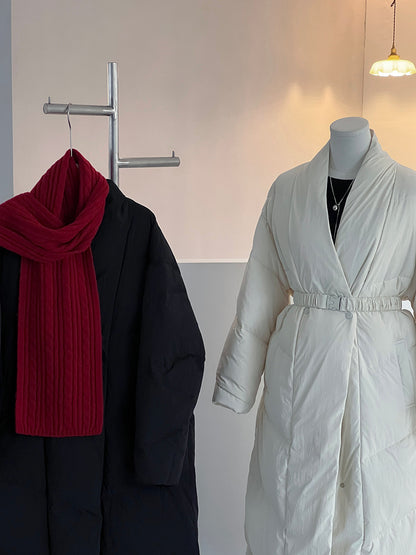 【cimz6386】實拍歐美大氣抗寒鎖温收腰氣質羽絨外套（白鴨絨90%)251120