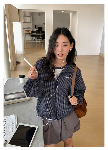 【H5419】實拍韓系美少女工裝褶皺高腰花苞裙250909
