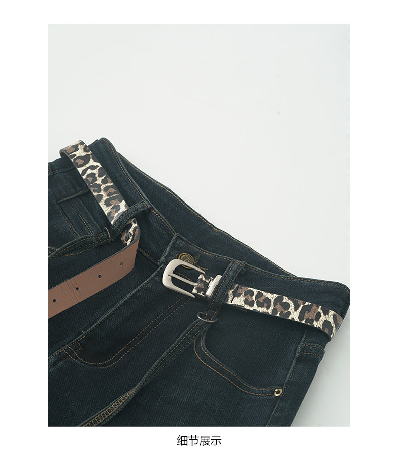 【H5477】實拍S~XL復古加厚高腰直筒牛仔褲251109