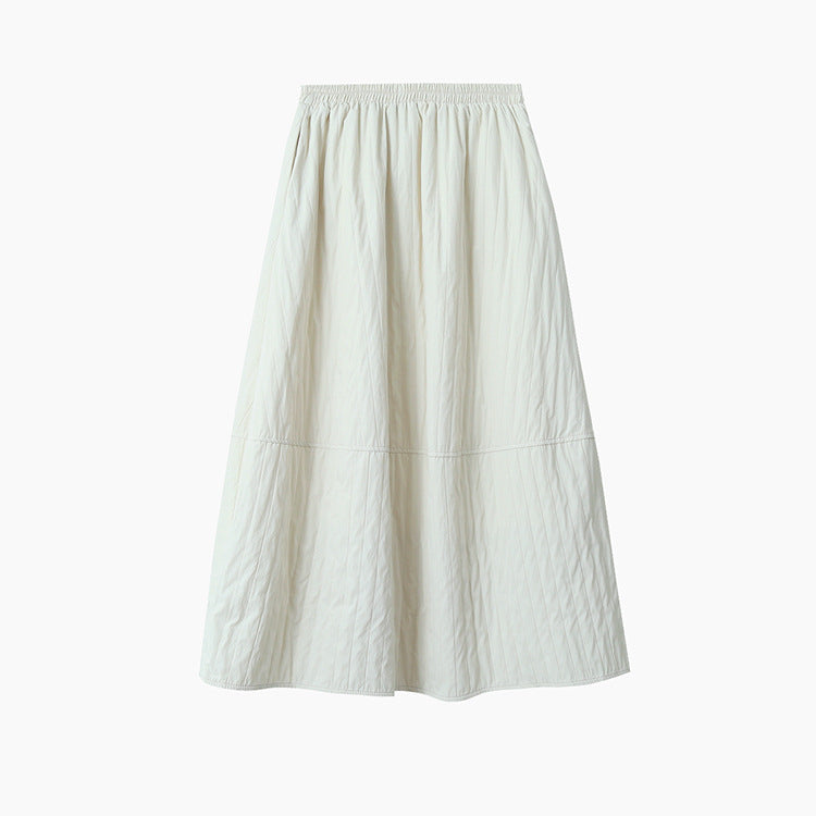 【LD11017】實拍日系加厚棉感保暖高腰花苞裙（左右有口袋）251110