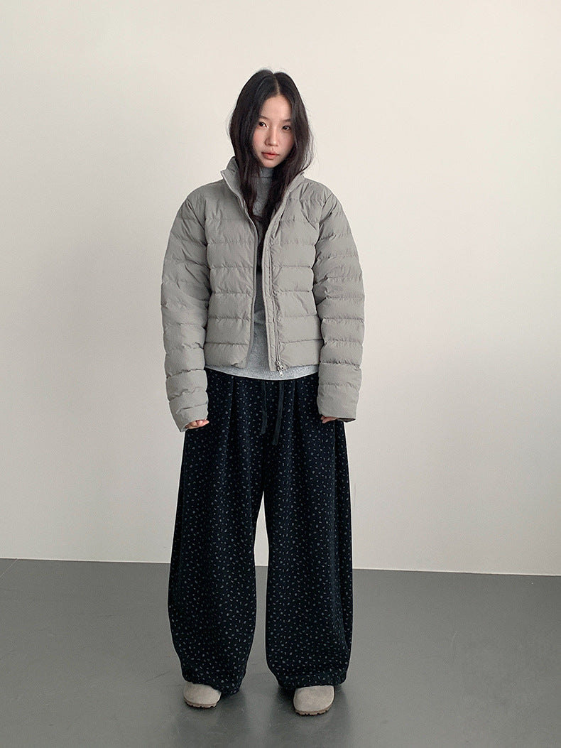 【LD11067】實拍簡約設計保暖立領含絨棉服外套（白鴨絨50%)
251209