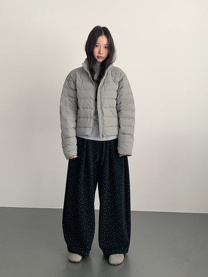 【LD11067】實拍簡約設計保暖立領含絨棉服外套（白鴨絨50%)
251209