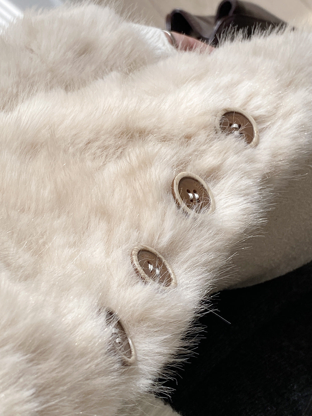 【YH707】實拍高質感毛茸茸仿皮毛保暖一体毛绒外套＋圍巾251113