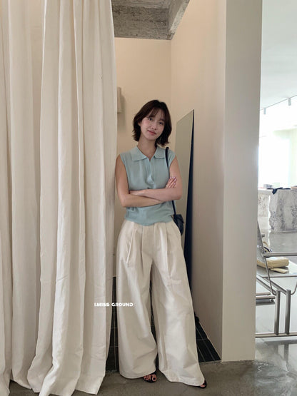 【LR01293】實拍imiss氣質百搭！33%羊毛無袖針織衫260305