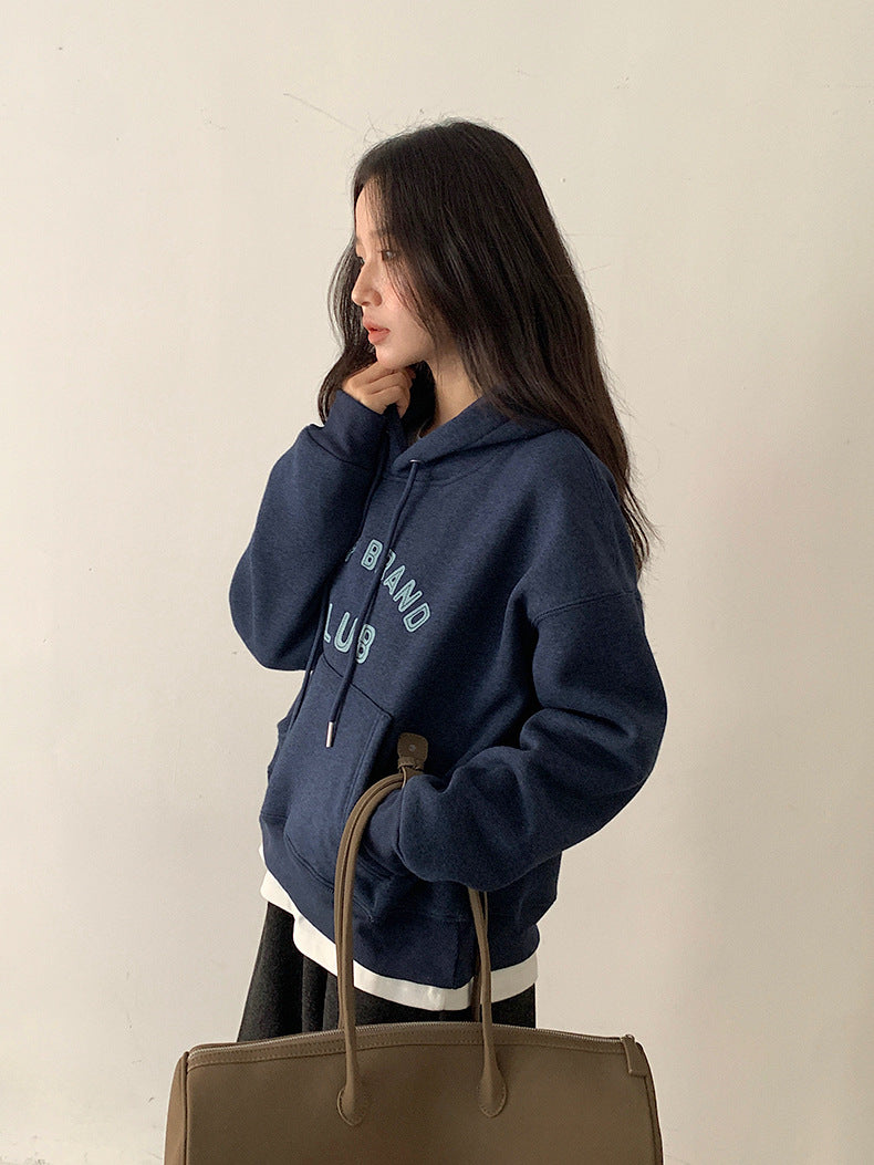 【LD11040】實拍字母印花加厚加絨連帽衞衣251202