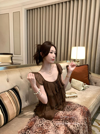 【L28012】法式甜美少女感🎀百搭減齡精緻蕾絲邊飛飛袖短袖上衣260526