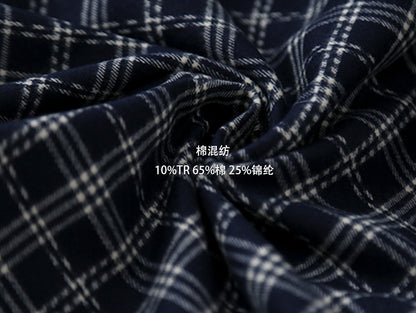【L3134】實拍秋冬復古格紋磨毛高腰長裙250827