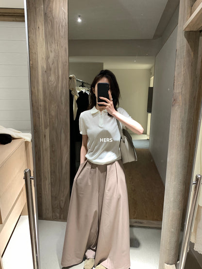 【hers20405】實拍HERS夏季簡約針織polo衫250505