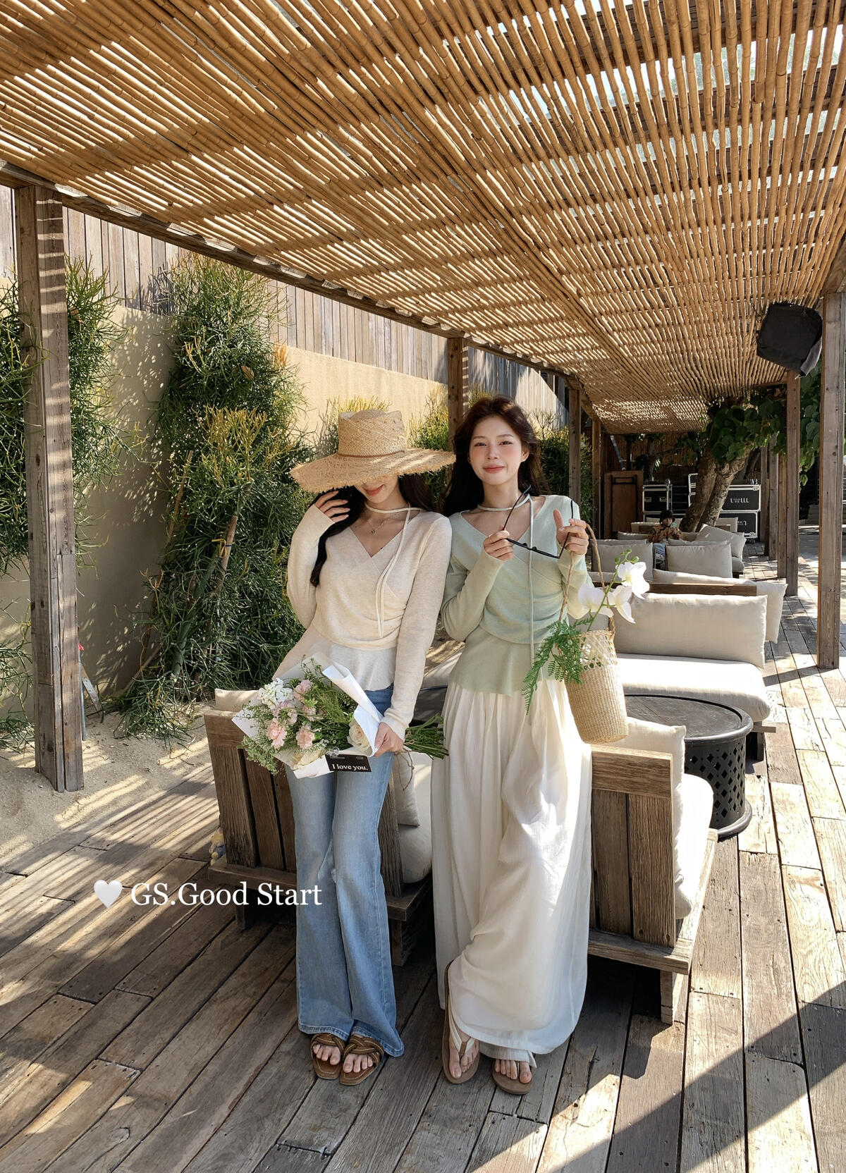 【LD1015】法式優雅氣質🌸浪漫荷葉邊V領長袖針織衫(附飄帶)260323