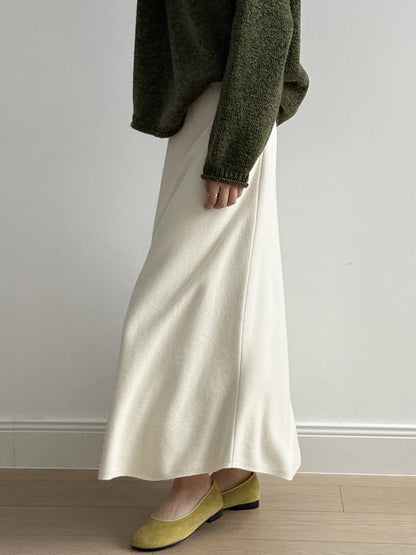 【Y0723】實拍冬季簡約針織大擺A字裙（棉羊毛4%)251106