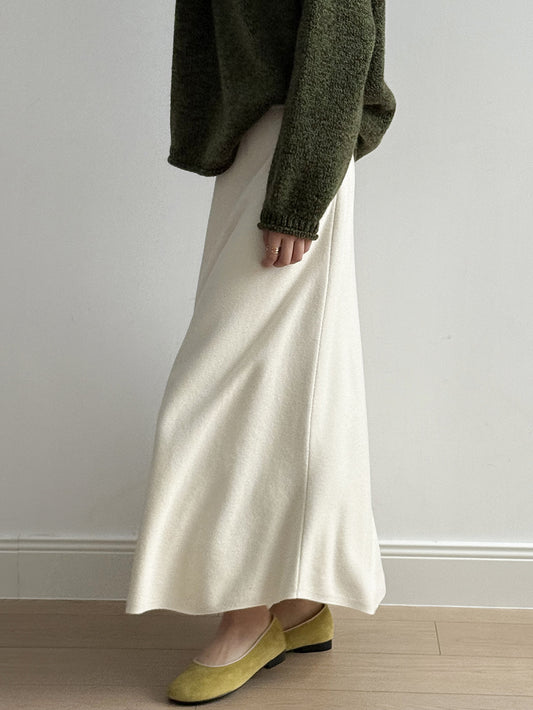 【Y0723】實拍冬季簡約針織大擺A字裙（棉羊毛4%)251106