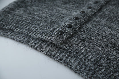 【LD3296】實拍輕奢復古寬翻領厚實針織外套＋針織包251103