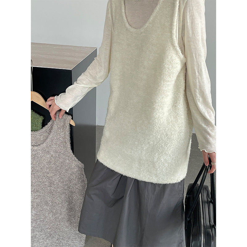 【cim038】實拍韓國QQ羊毛針織長背心（含羊毛13%)250904