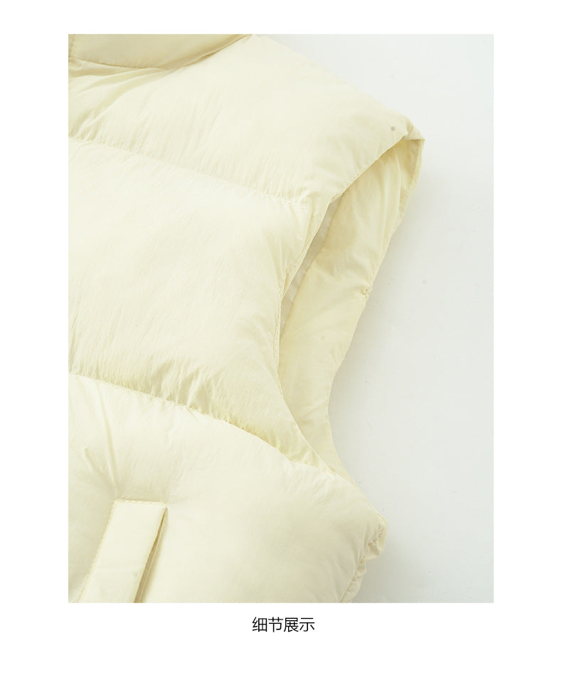 【H5474】實拍秋冬簡約立領保暖棉服背心251109