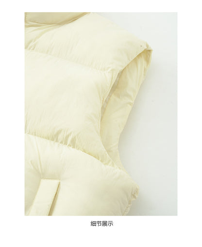 【H5474】實拍秋冬簡約立領保暖棉服背心251109