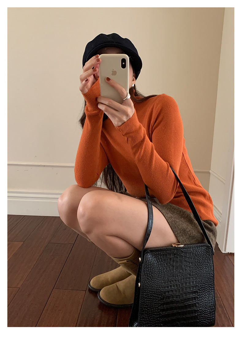 【H5525】實拍冬季7色高領毛織衫251125