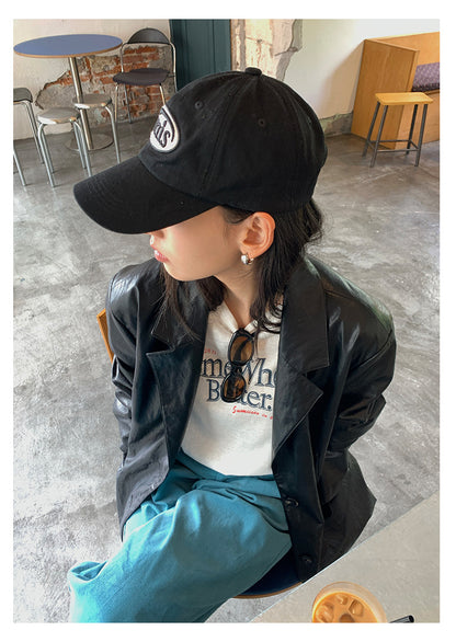 【H5398】實拍韓系高級感黑色皮衣西裝外套250902