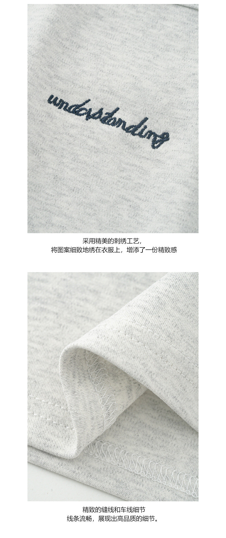 【H5100】實拍簡約6色舒適棉質後背刺繡T恤250310
