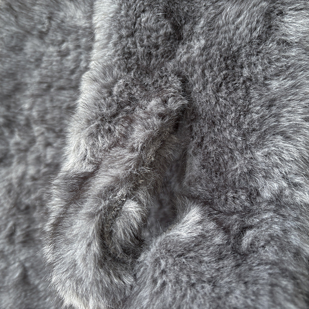 【YH707】實拍高質感毛茸茸仿皮毛保暖一体毛绒外套＋圍巾251113