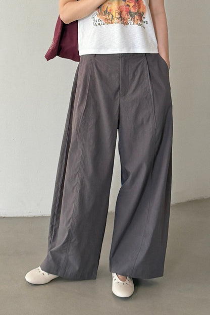 【LD11359】S~XL神級垂墜大長腿👖立體剪裁天絲棉高腰西裝寬褲/落地褲260622