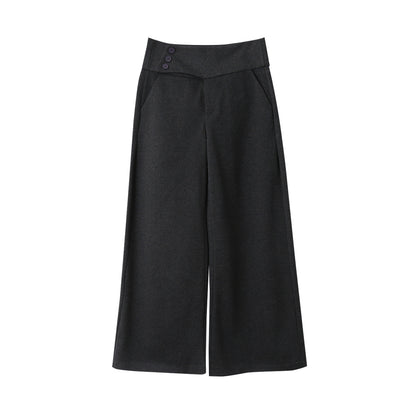 【LD11048】實拍S~XL秋冬毛呢厚款高腰直筒褲251202