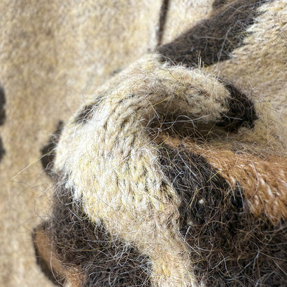 【YP2598】 實拍秋冬慵懶豹紋開衫毛衣+圍巾（含羊毛3%)251023