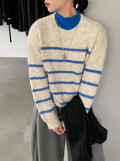 【cimz8925】實拍冬季復古圓領氣質針織毛衣251120