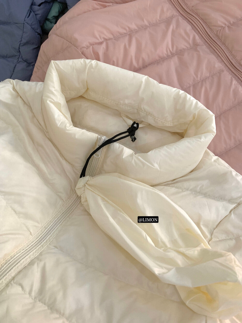 【L1189】實拍M~XL檸檬秋冬輕薄好收納立領保暖白鴨絨外套251117