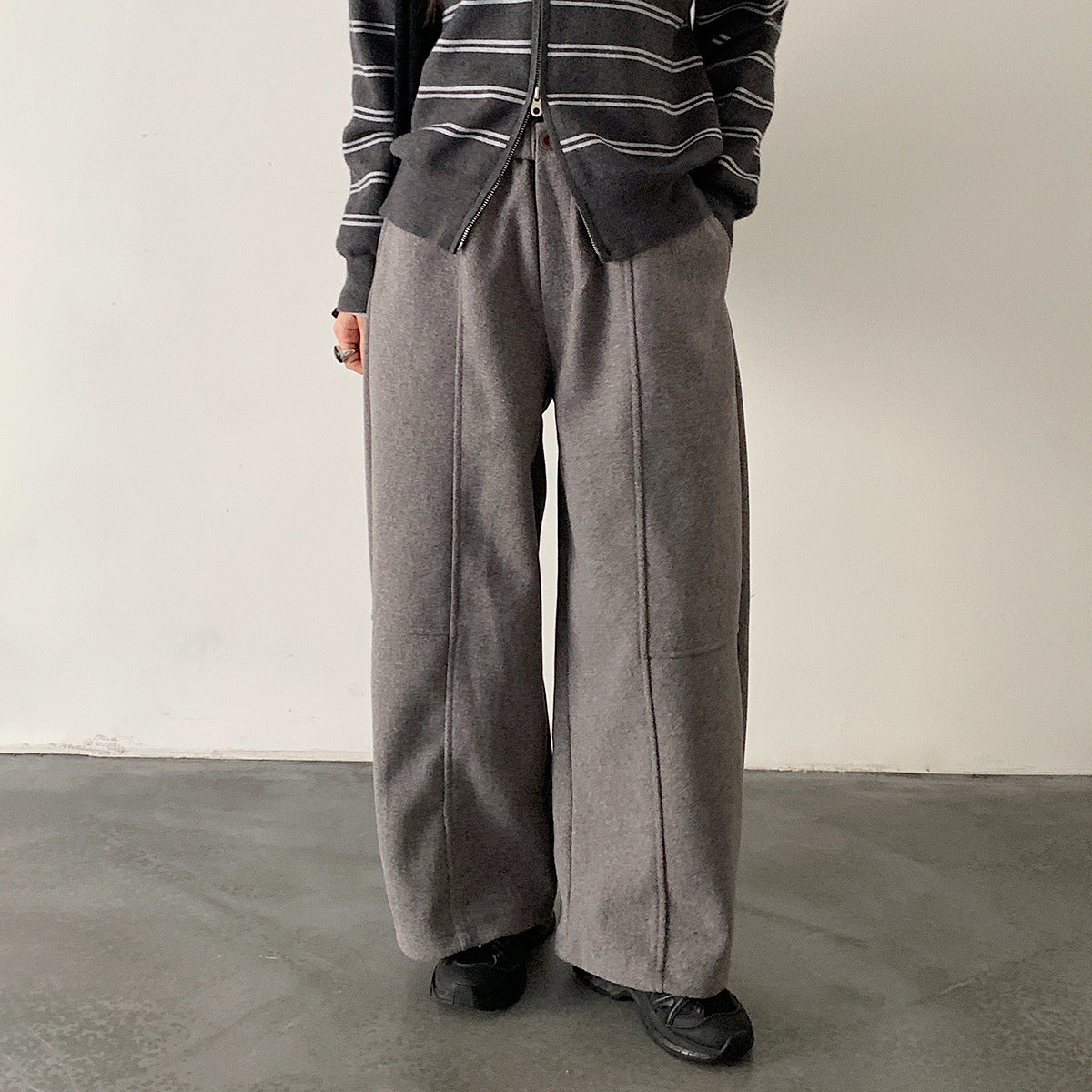 【LD11047】實拍休閒加絨加厚彎刀褲251202