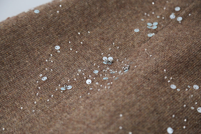 【LD11045】實拍S~XL法式重工時髦毛呢亮片短裙251202