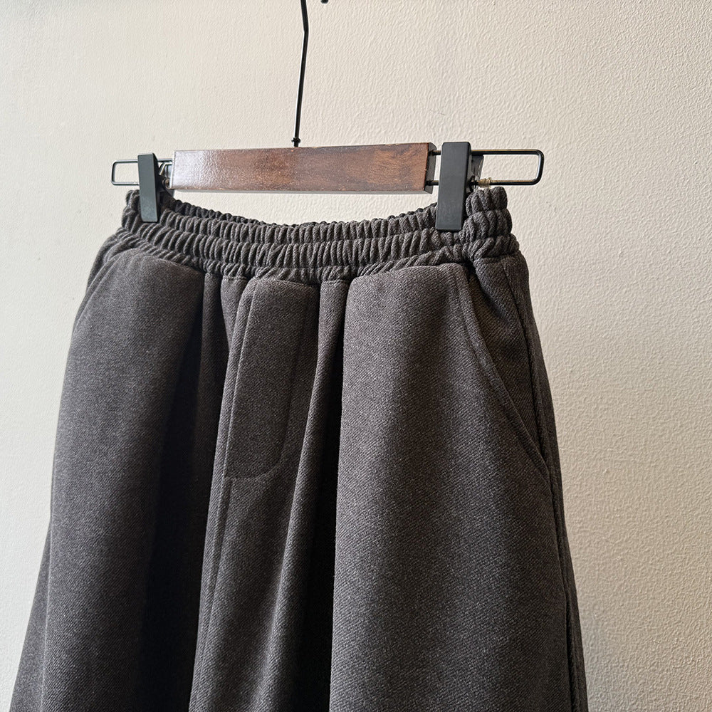 【Y82671】 實拍秋冬氣質花苞毛呢A字裙251023