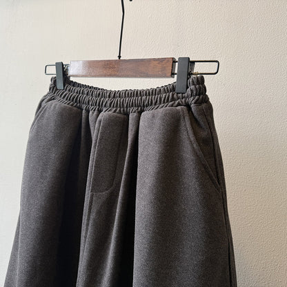 【Y82671】 實拍秋冬氣質花苞毛呢A字裙251023