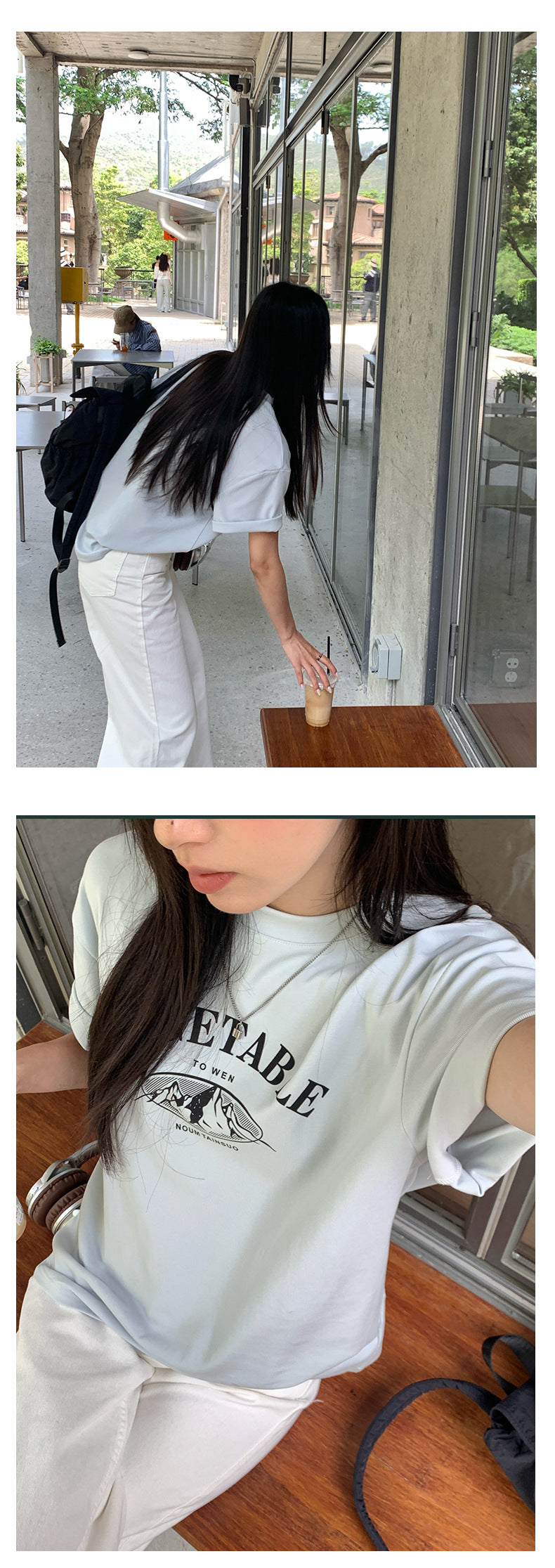 【H5203】實拍夏天美式印花棉質寬鬆圓領短袖T恤250422