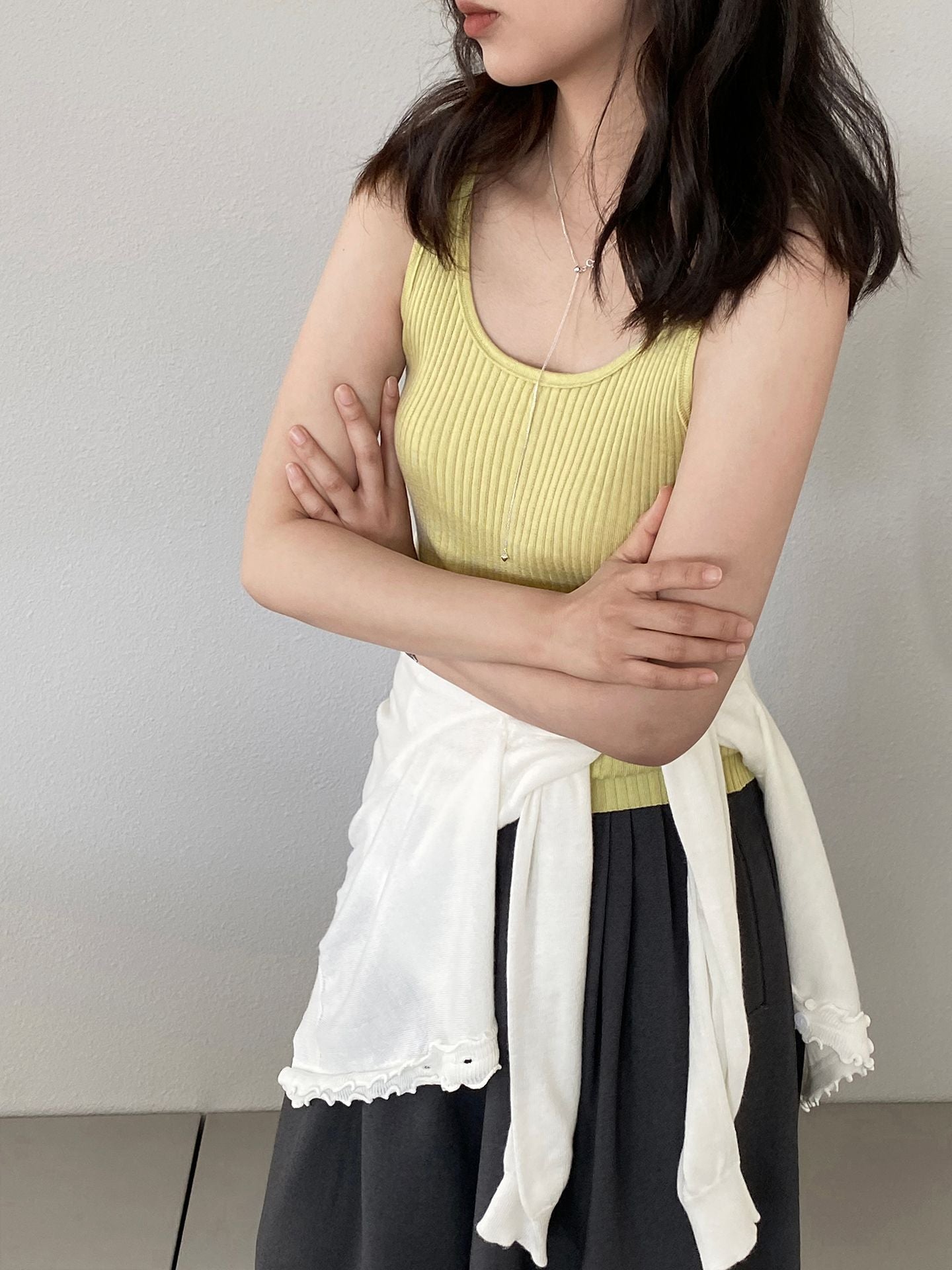 【cimzU1500】港風復古百搭王✨舒適桑蠶絲羊毛針織背心260319