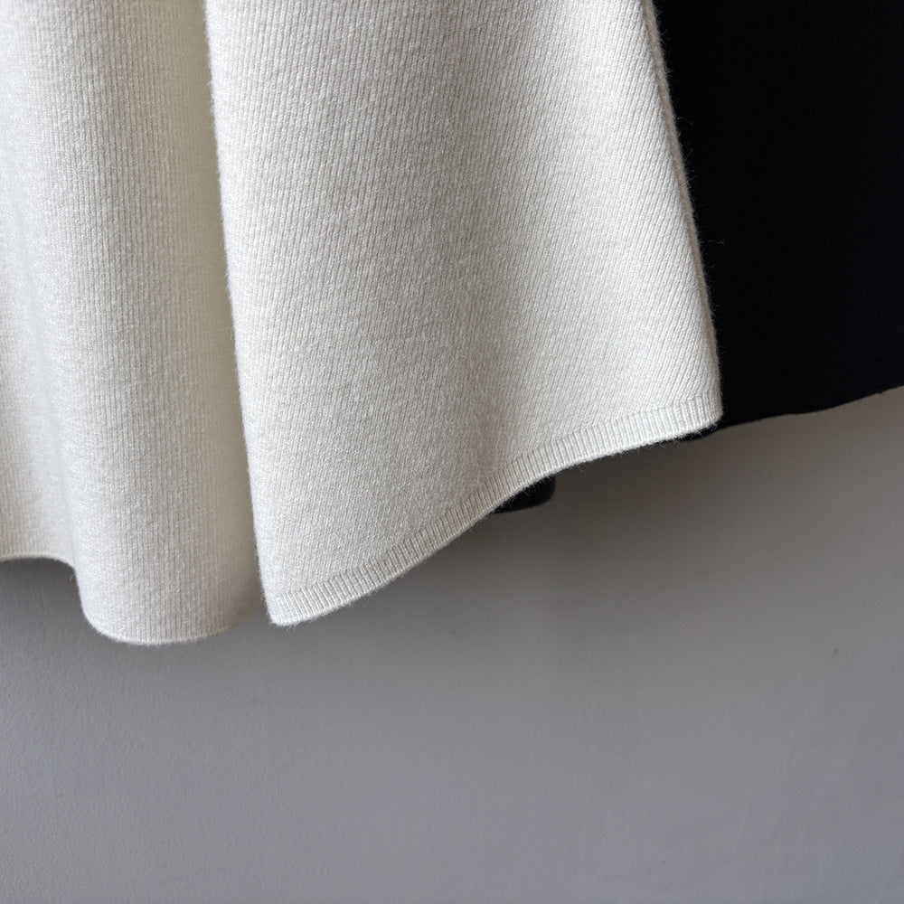 【Y0723】實拍冬季簡約針織大擺A字裙（棉羊毛4%)251106