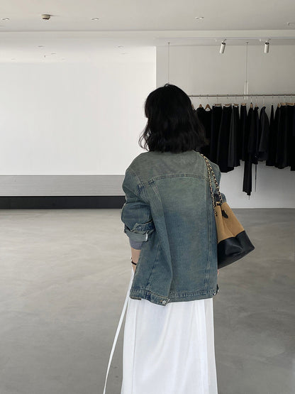 【cimz6321】實拍韓版復古休閒寬鬆牛仔外套260311